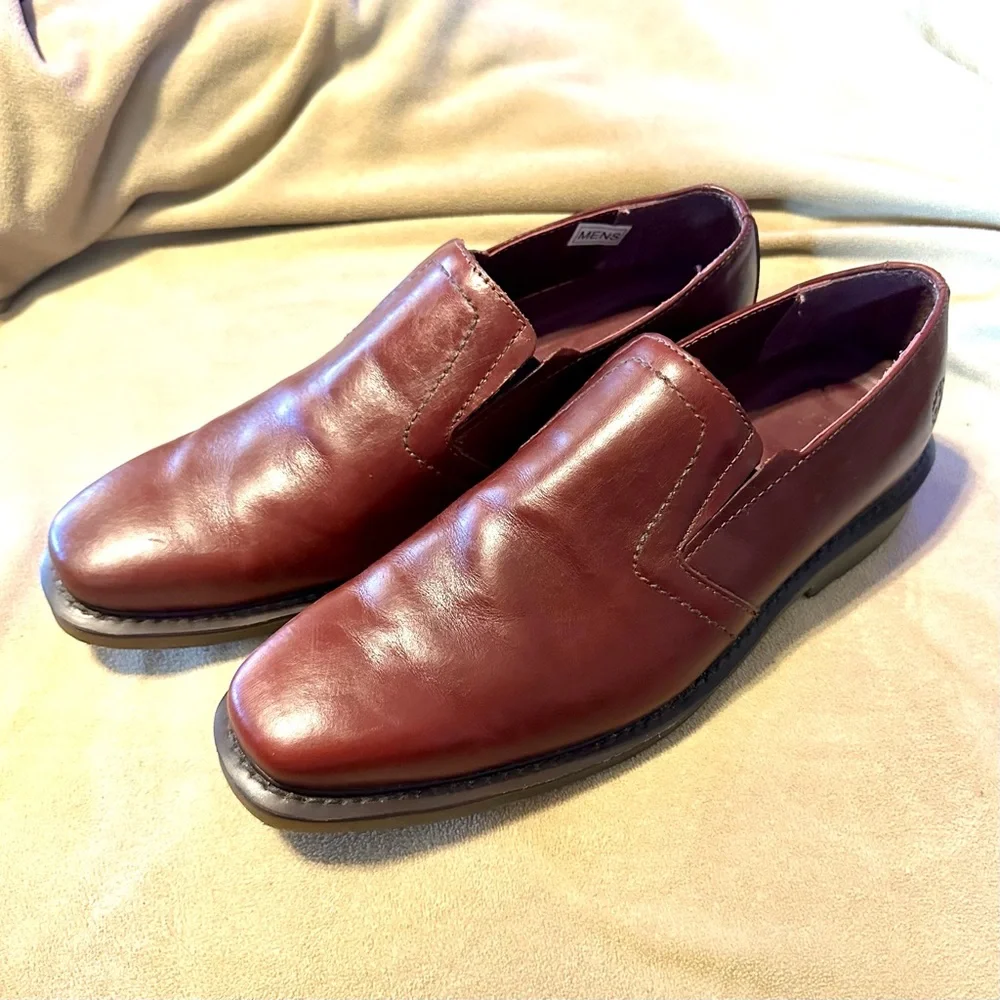 Dr. Martens Saul Mens Leather Slip On Loafers Size US 11 Cognac - Picture 2 of 8